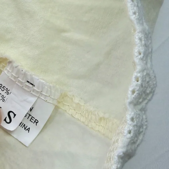 vintage inspired cotton mini dress in butter yellow Small - Picture 9 of 9